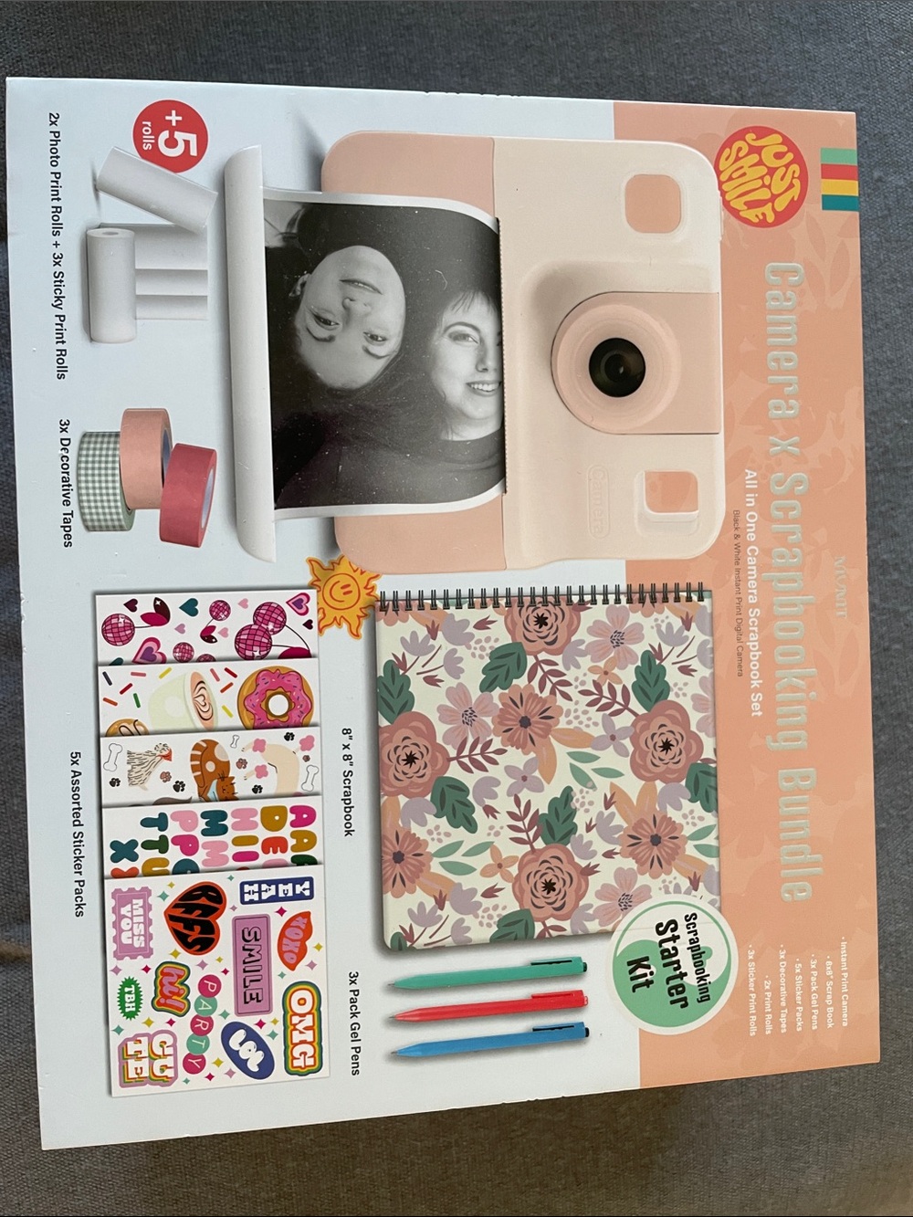 MVMT Pink and Cream Camera & Scrapbook Set